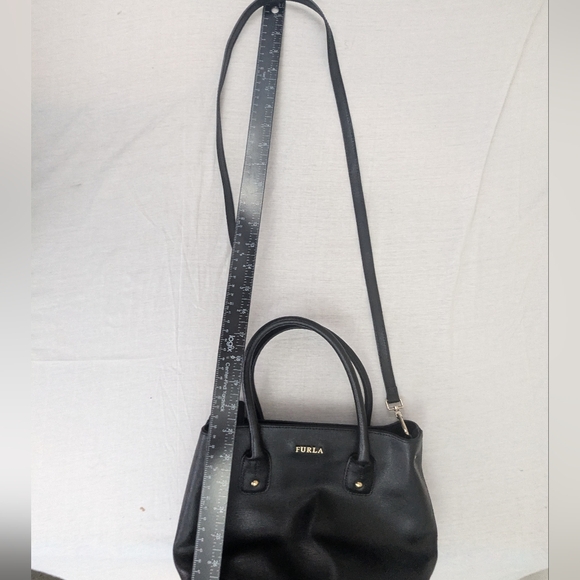 Furla Black Leather Hobo Bag with Detachable Strap.  Almost Like New - Picture 13 of 16